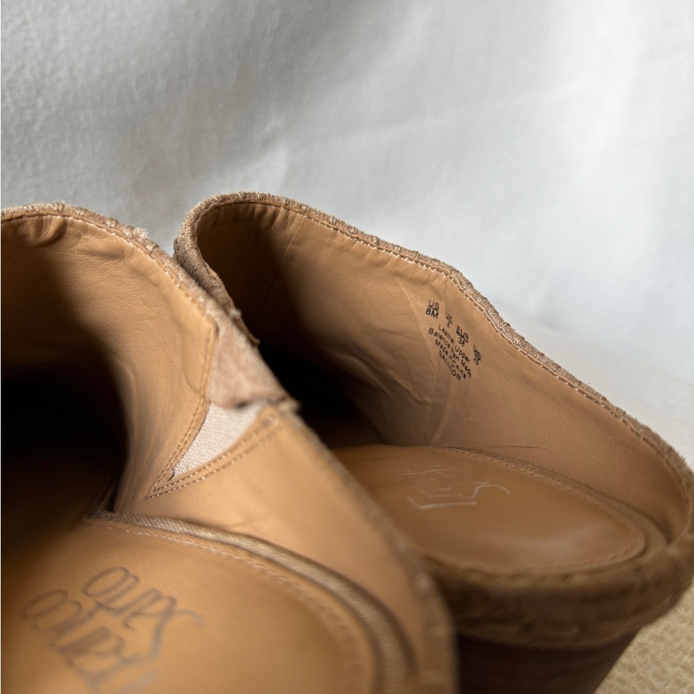 Franco Sarto Size 8 Women’s Beige/Tan Suede Heeled Mules - Picture 5 of 7